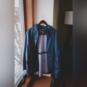 Polka dot rain jacket
